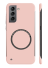 Matný ochranný kryt s podporou MagSafe pro Samsung Galaxy S22 Ultra růžová
