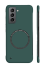 Matný ochranný kryt s podporou MagSafe pro Samsung Galaxy S22 Ultra zelená