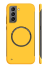 Matný ochranný kryt s podporou MagSafe pro Samsung Galaxy S22 Ultra žlutá