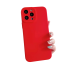 Matný silikónový kryt s ochranou objektívu pre iPhone 15 Pro Max červená