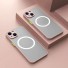 Matt védőburkolat MagSafe támogatással iPhone 15-höz rózsaszín