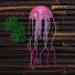 Meduze din silicon pentru acvariu roz