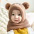 Medve motívumú gyermek téli maszk világos barna