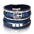 Mehrschichtiges Damenarmband H210 blau