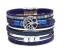 Mehrschichtiges Damenarmband H273 blau