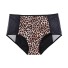 Menstruační kalhotky s vysokým pasem leopardí