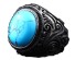 Męski gotycki pierścionek J2224 czarno-niebieski