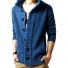 Męski sweter guzikowy A2617 niebieski
