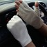 Męskie bawełniane rękawiczki bez palców kremowy