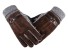 Męskie kaszmirowe rękawiczki na zimę J1470 brązowy
