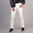 Męskie skórzane spodnie F1590 biały