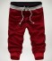 Męskie spodnie dresowe 3/4 F1591 czerwony