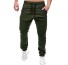 Męskie spodnie dresowe F1677 zieleń wojskowa