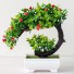Mesterséges bonsai cserépben piros