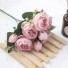 Mesterséges csokor pünkösdi rózsa világos rózsaszín