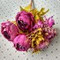 Mesterséges keverék pünkösdi rózsa csokor J3460 lila szín