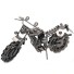 Metalowy model motocykla srebrny