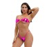 Micro bikini pentru femei P1126 roz închis