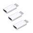 Micro USB - USB-C adapter 3 db fehér