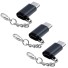 Micro USB - USB-C átalakító 3 db K54 sötét szürke