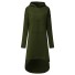 Mikinové šaty asymetrické armádny zelená