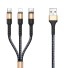 Mikro USB / USB-C / Lightning USB adatkábel 4