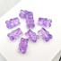 Mini decoratiuni urs gumos 20 buc violet deschis