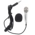 Mini mikrofon s ochranou proti větru stříbrná