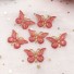 Mini motyl dekoracyjny 10 szt czerwony