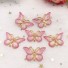 Mini motyl dekoracyjny 10 szt różowy
