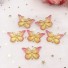 Mini motyl dekoracyjny 10 szt żółty