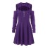 Mini rochie de damă cu glugă violet