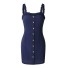 Mini rochie de vară pentru femei A729 albastru inchis