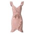 Mini rochie în carouri pentru femei roz