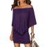 Mini rochie monocromă pentru femei violet
