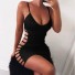 Mini rochie sexy cu decolteu mare negru