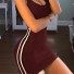 Mini rochie sport pentru femei burgundy