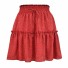 Mini spódniczka damska w groszki A1156 czerwony