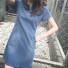 Mini sukienka damska z kieszeniami niebieski