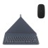 Mini tastatură cu suport și mouse gri