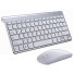 Mini tastatură wireless cu mouse argint