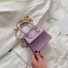 Mini torebka damska z łańcuszkiem jasny fiolet
