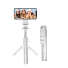 Mini trepied wireless cu selfie stick 100 cm alb