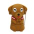 Mini USB flash disk pes hnědá