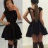 Minikleid mit weitem Rock schwarz