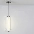 Minimalistický LED závěsný lustr 16 W Moderní oválné osvětlení se závěsným drátem 2 m Kovový nerezový lustr, teplá bílá 9 x 40 cm černá