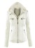 Moderne Damen-Lederjacke J919 weiß