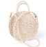 Moderne Damenhandtasche aus Stroh beige