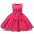 Moderné dievčenské šaty J2573 tmavo ružová