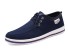 Moderne Herren-Leinenschuhe J2138 dunkelblau